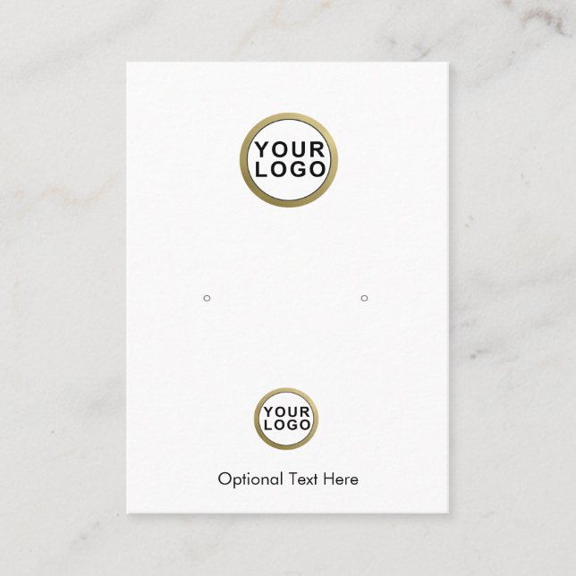 2 Logos Jewellery Earring Display Business Card (Front)