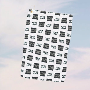 2 Logo's Simple Repeating Logo   White Golf Towel
