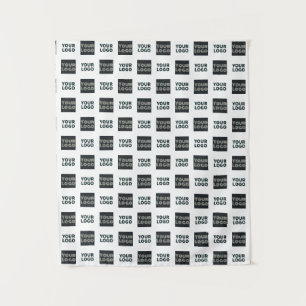 2 Logos Simple Repeating Logos White Tapestry