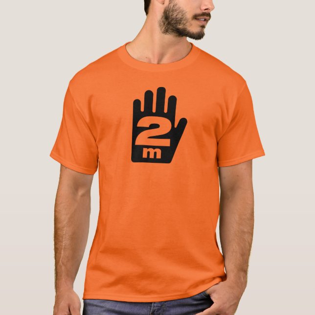 "2 m" Social Distancing T-Shirt (Front)