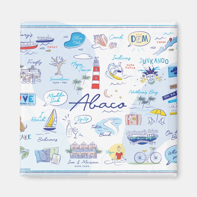 2 " Magnet- "The ABC's of Hope Town" Magnet (Front)