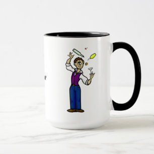 2 Male Cartoon Bartenders Mug  Add Name