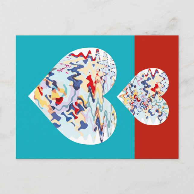 2 MELTIING HEARTS POSTCARD (Front)