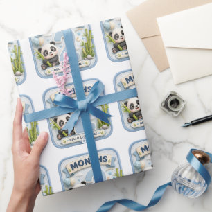 2 Month Baby Milestone World Adventure Wrapping Paper