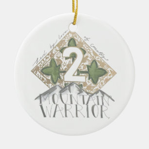 2 Mountain Warrior Post-Its Ceramic Tree Decoration