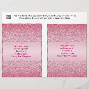 2 Multipurpose Candy Bar Wrappers Party Favour