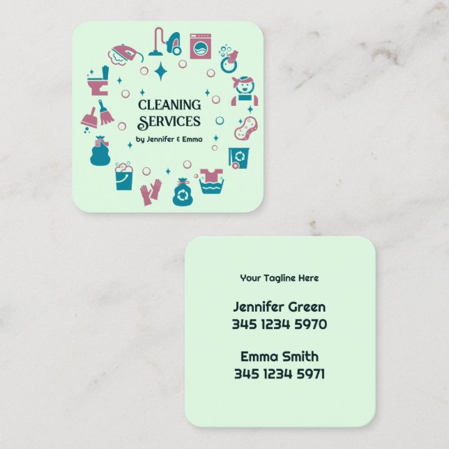 2 Name Cleaner Business Card (Front/Back)