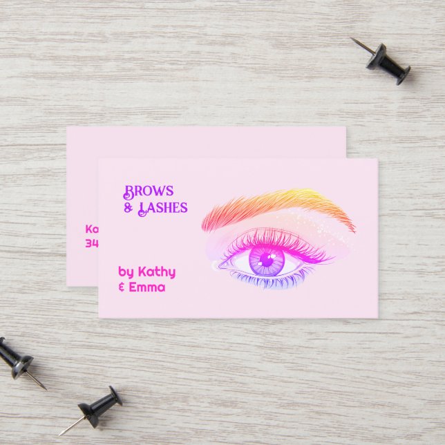 2 Names Brows Lashes Tech Calling Card (Front/Back In Situ)