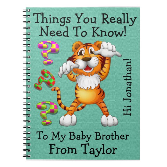 #2 New Big Brother / Sister - Notes to the Baby Notebook (Front)