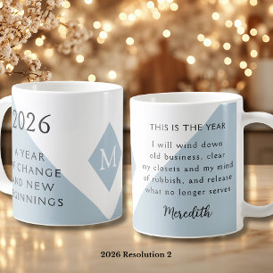 2. New Year Resolution for 2026 Year of Change Coffee Mug