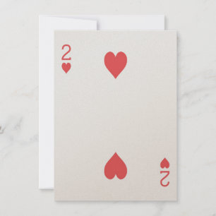 2 of Hearts Playing Card Las Vegas Gamer Wedding
