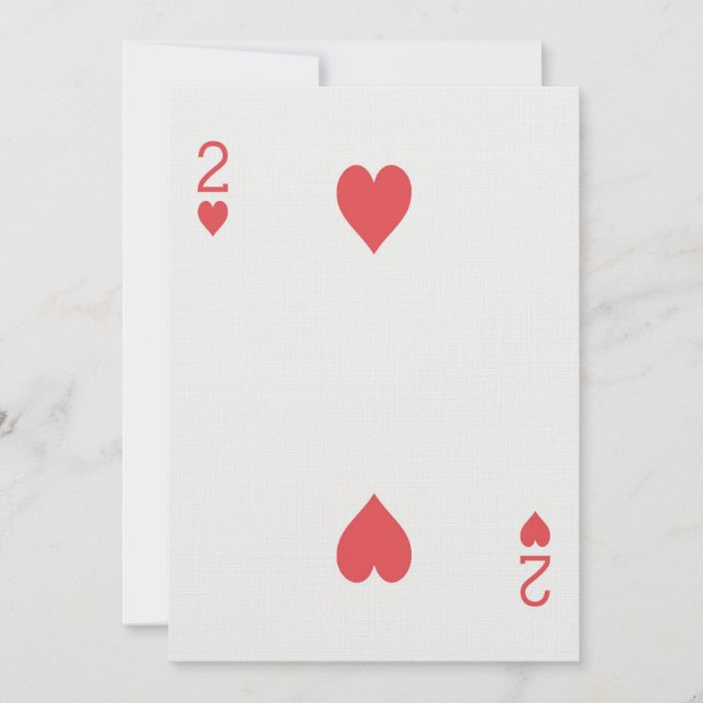 2 of Hearts Playing Card Las Vegas Wedding (Front)