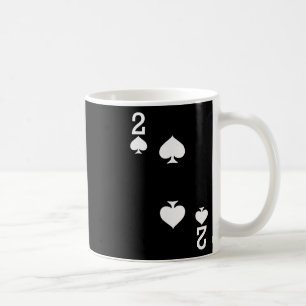 2 Of Spades Playing Card Halloween Costume Dark Coffee Mug