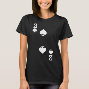 2 Of Spades Playing Card Halloween Costume Dark T-Shirt