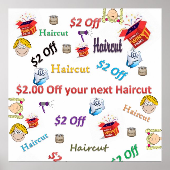 $2. Off Your Next Haircut Poster Matte (Front)