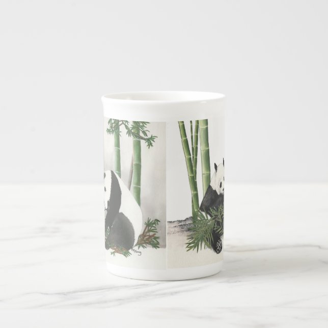 2 Pandas Bone China Mug (Front)