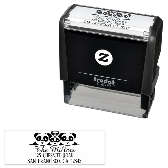 2 Parents, 2 Children Design - Self-inking Stamp (In Situ)