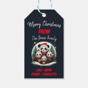 2 Parents 2 Kids - Christmas Family  Gift Tags