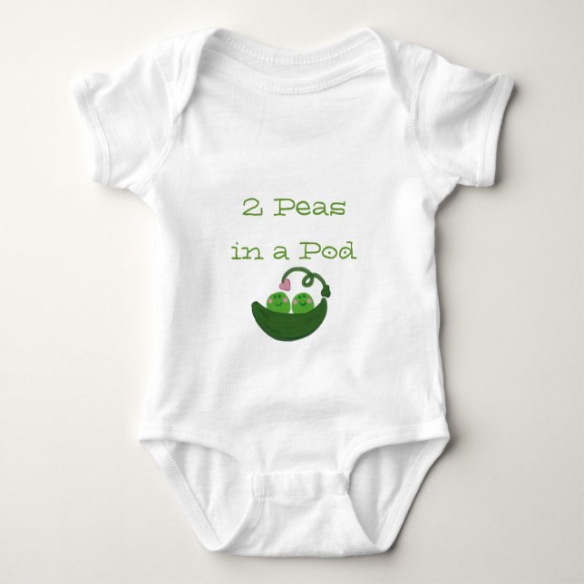 2 Peas in a Pod Baby Bodysuit (Front)