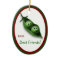 2 Peas in a Pod Oval Ceramic Christmas Ornament