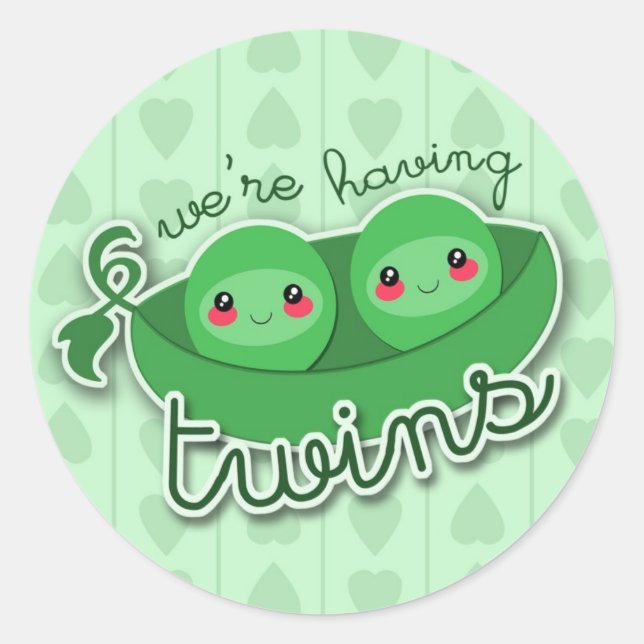 2 PEAS in a POD TWINS - sticker (Front)