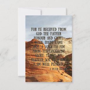 2 Peter 1:17 KJV Flat Greeting Card