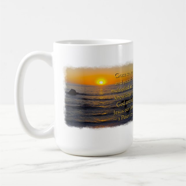 2 Peter 1:2 Coffee Mug (Left)