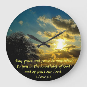 2 Peter 1:2 sunrise bible verse clock