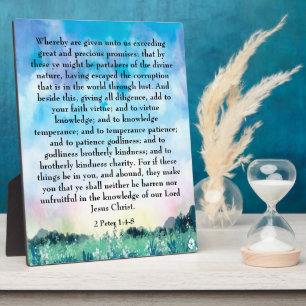 2 Peter 1:4-8    Plaque