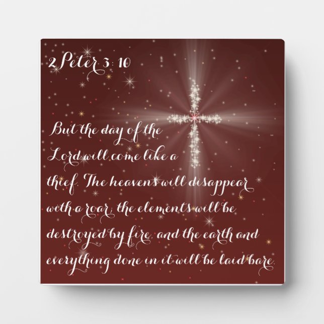 2 Peter 3:10 Plaque (Front)