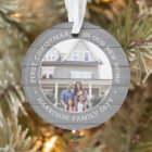 2 Photo 1st Christmas Housewarming Faux Grey Wood