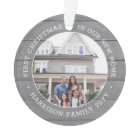 2 Photo 1st Christmas Housewarming Faux Grey Wood