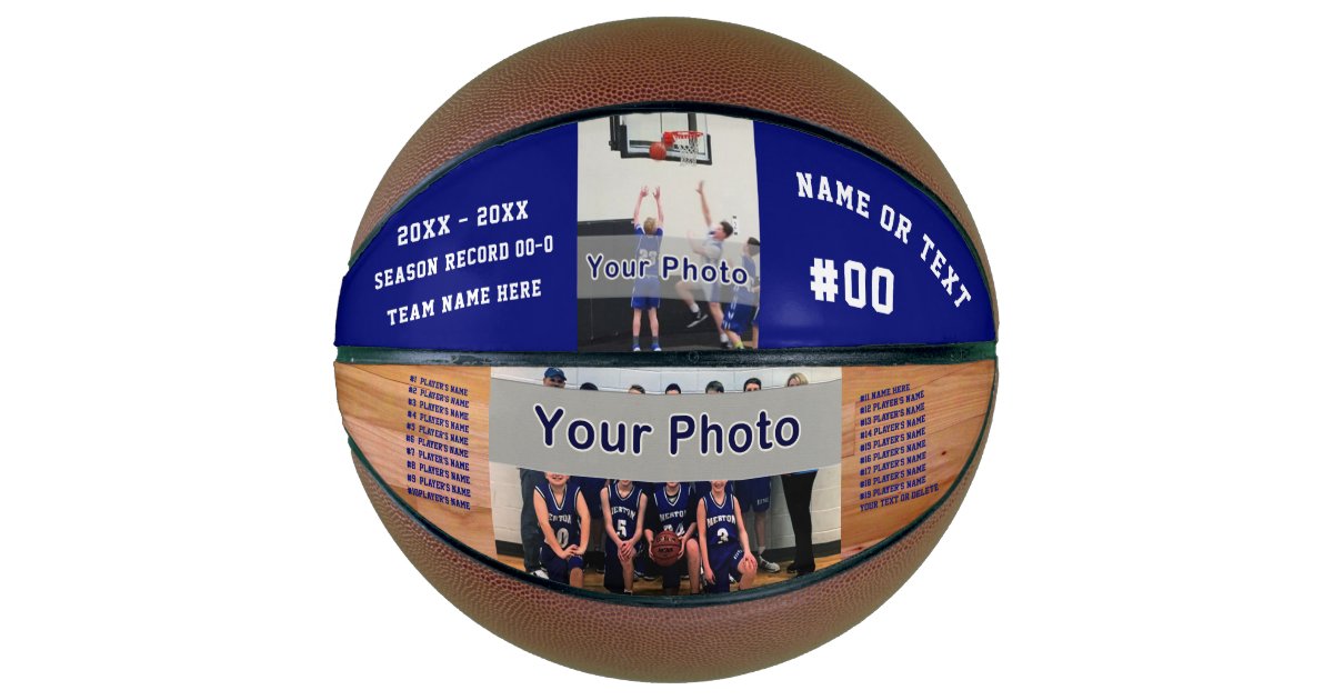 2 PHOTO and Personalised Custom Made Basketball | Zazzle.co.uk