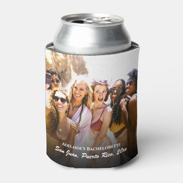 2 Photo Bachelorette Party Favour Personalised Can Can Cooler (Can Front)