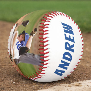 2 Photo Baseball Name Number Team Blue White