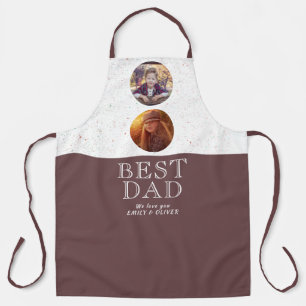 2 Photo Best Dad Father Father`s Day Keepsake Apron