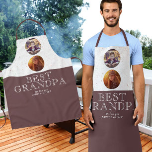 2 Photo Best Grandpa Father`s Day Keepsake  Apron