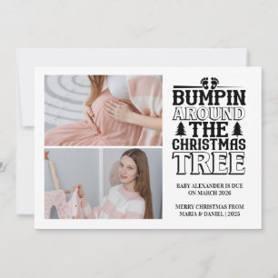 2 Photo Christmas Tree Pregnancy Announcement