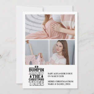 2 Photo Christmas Tree Pregnancy Announcement