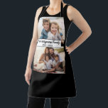 2 Photo Collage Family Name - Horizontal Pics Apron<br><div class="desc">Use up to two horizontal or selfie phone photos to create a unique and personal gift. If you need to adjust the pictures,  click on the customise tool to make changes.</div>