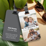 2 Photo Collage Family Name - Horizontal Pics Luggage Tag<br><div class="desc">Use up to two horizontal or selfie phone photos to create a unique and personal gift. If you need to adjust the pictures, click on the customise tool to make changes.</div>