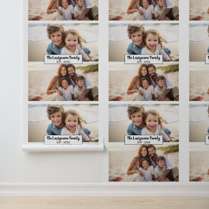 2 Photo Collage Family Name - Horizontal Pics Wallpaper