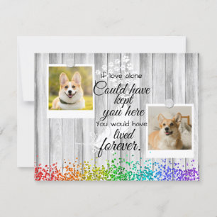 2 Photo Collage Pet Memorial Remembrance Flat Card