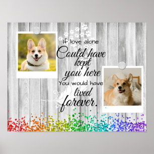 2 Photo Collage Pet Memorial Remembrance Poster