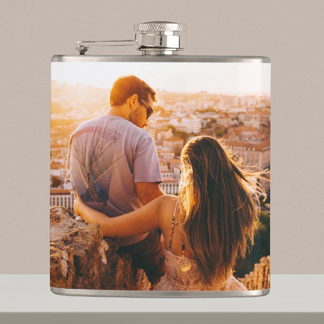 2 Photo Double Sided Edge Print Template Flask (Creator Uploaded)