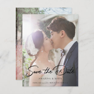 2 Photo Fairytale Save The Date Wedding Invitation
