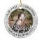 2 Photo First Christmas Engaged Faux White Marble