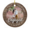 2 Photo First Christmas Engaged Rustic Faux Wood