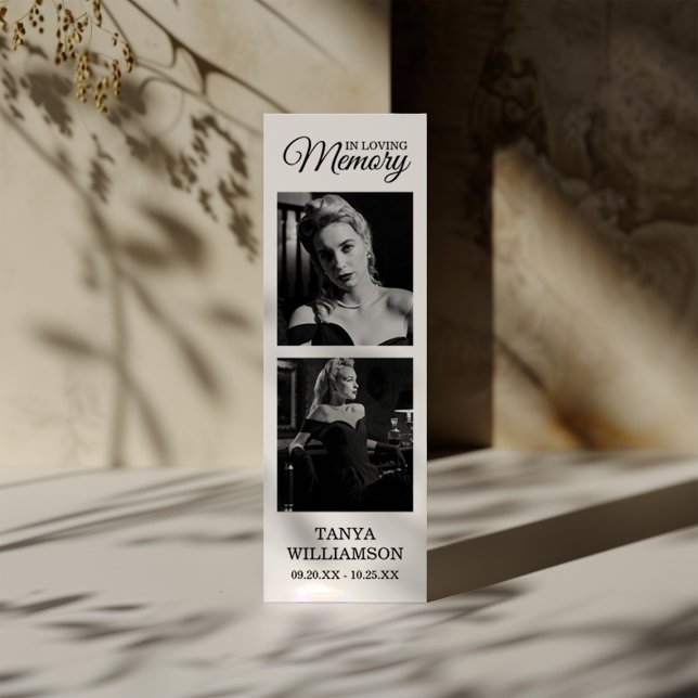 2 Photo Funeral Thank You Bookmark (Creator Uploaded)