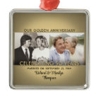 2 Photo Golden 50th Wedding Anniversary Keepsake
